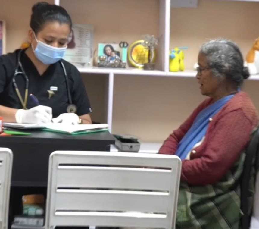 Consultation room at Agape Homoeo Clinic