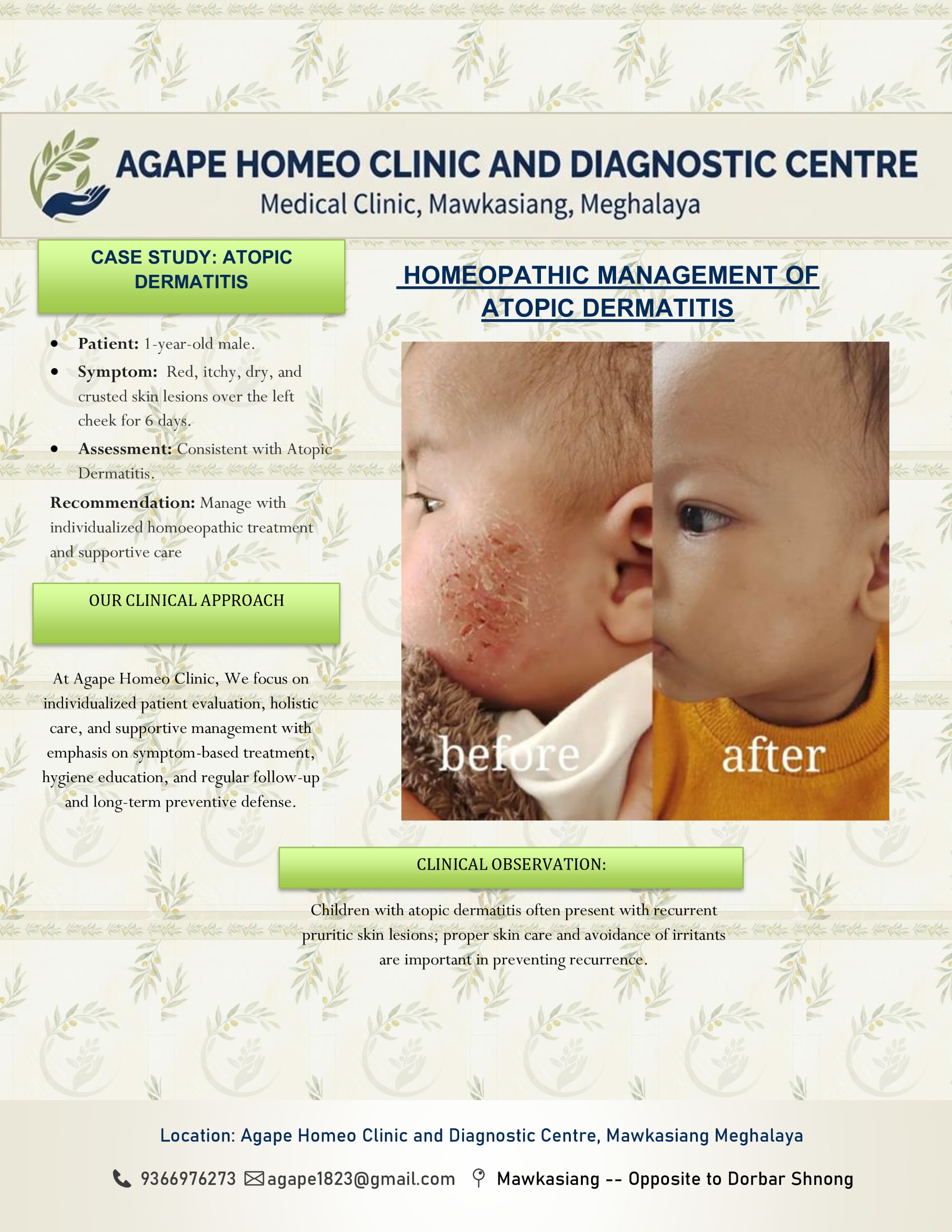 Clinic information poster